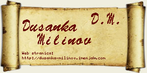 Dušanka Milinov vizit kartica